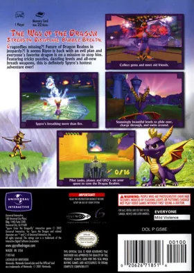 Spyro - Enter the Dragonfly box cover back